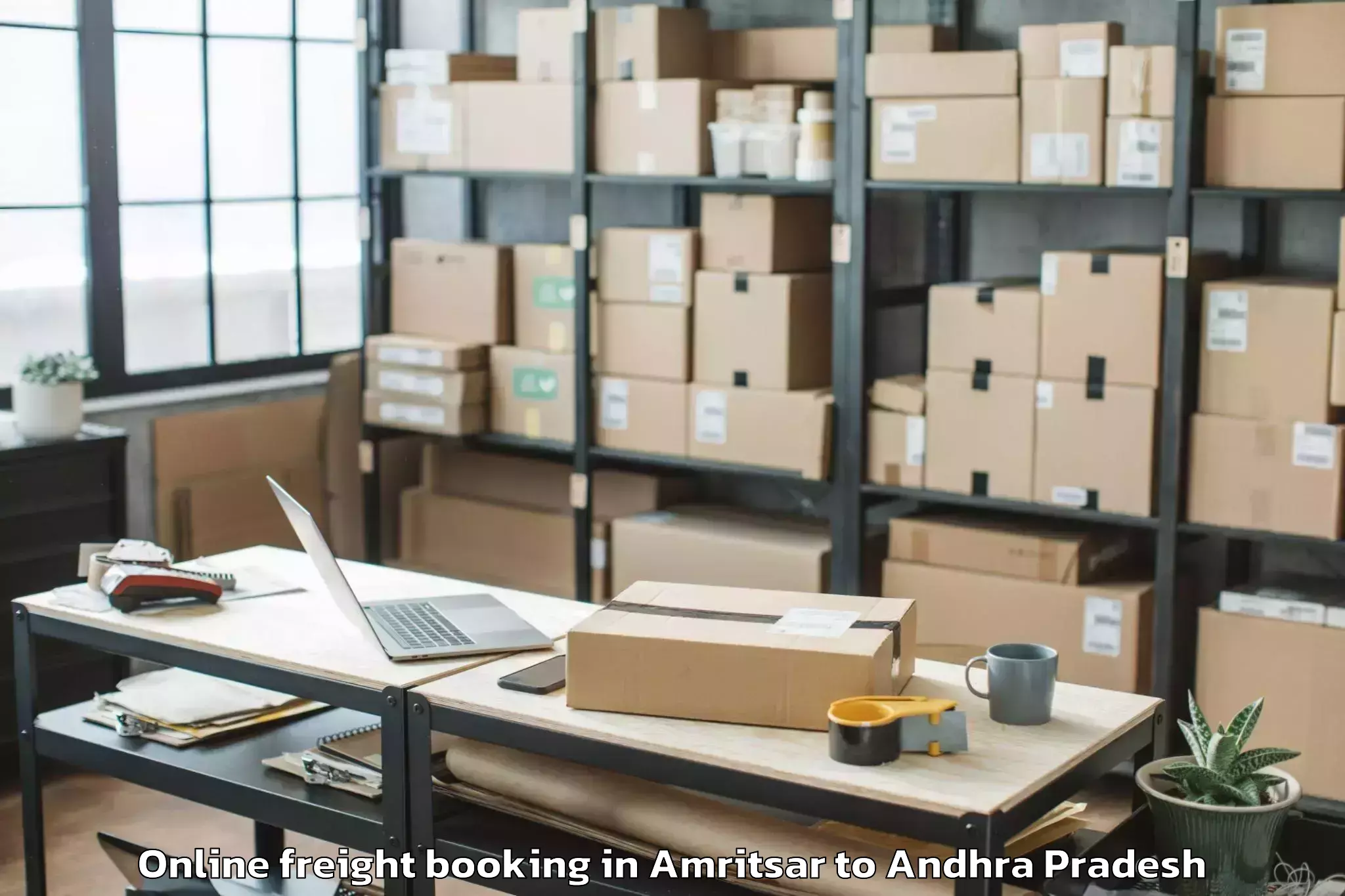 Top Amritsar to Pellakur Online Freight Booking Available